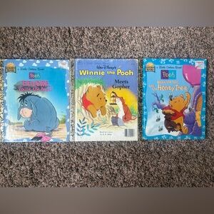 Winnie the Pooh Little Golden Books Trio - Blue Covers
